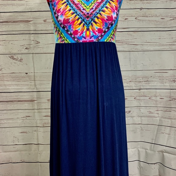 Maxi dress, beautiful vibrant colours. - Picture 3 of 3